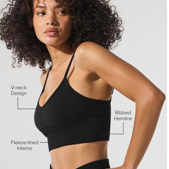 🖤ALO🖤 Seamless Winter Warm Plush Delight Bralette - Picture 4 of 7